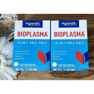 2 x Hyland's, Bioplasma Cell Salts, 100 Tablets Per Box BB 2/2026